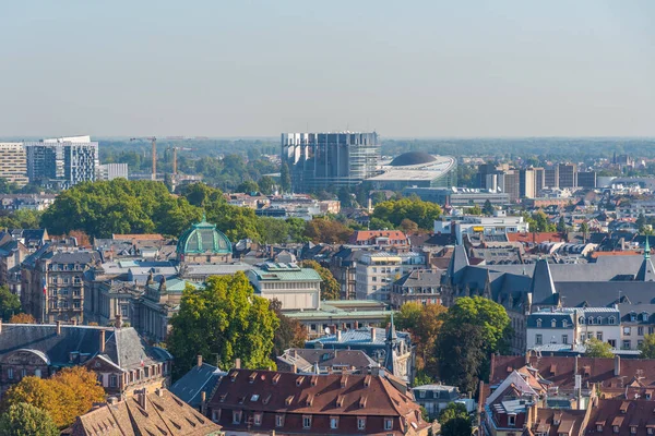 法国斯特拉斯堡欧洲议会的空中观点 — 图库照片