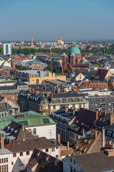 Vista Aérea Cidade Velha Estrasburgo França — Fotografia de Stock