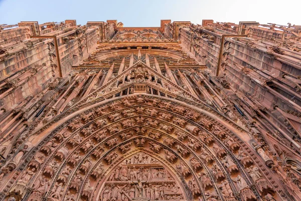 Huvudporten Till Katedralen Vår Dam Strasbourg Frankrike — Stockfoto