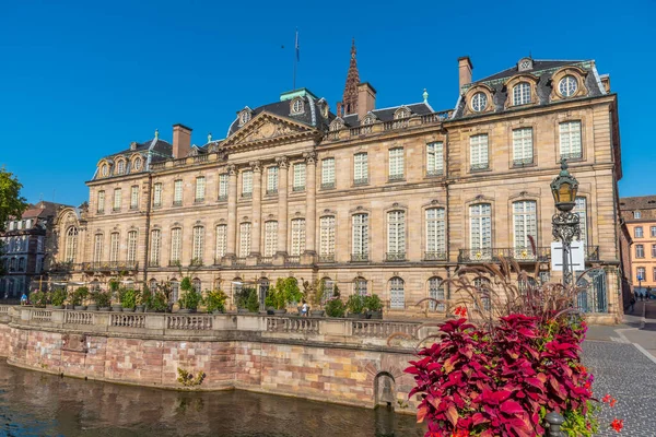 Вид Палац Рохан Який Відбивається Воді Страсбурзі Франція — стокове фото