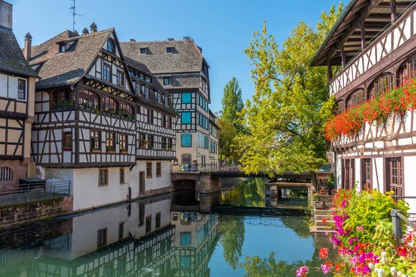 Färgglada Hus Petite France Distrikt Strasbourg Tyskland — Stockfoto