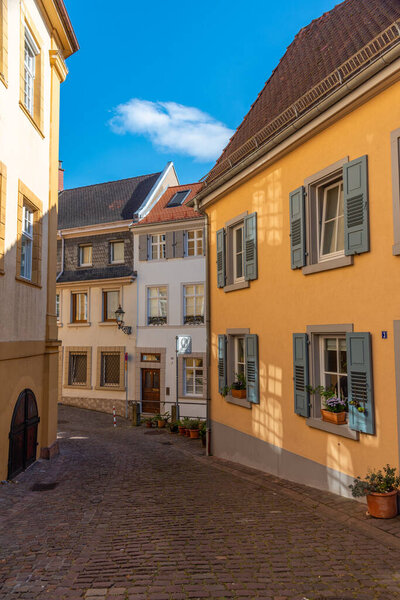 Street in the old town of Baden Baden in Germany