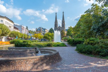 Almanya 'da Baden Baden' in merkezindeki Evanjelik Kilise