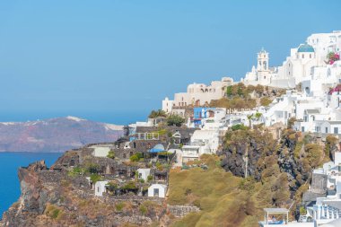 Yunanistan 'ın Santorini adasındaki Imerovigli köyü