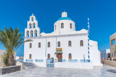 Yunanistan 'ın Santorini kentindeki Panagia Platsani Kilisesi