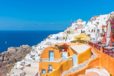 Cityscape Oia, Santorini Island, Yunanistan