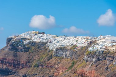 Yunanistan 'ın Santorini adasındaki Imerovigli köyü