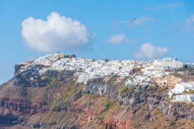 Yunanistan 'ın Santorini adasındaki Imerovigli köyü