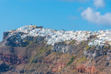 Yunanistan 'ın Santorini adasındaki Imerovigli köyü