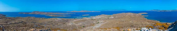 Vista Panorámica Ruinas Antiguas Isla Delos Greec —  Fotos de Stock