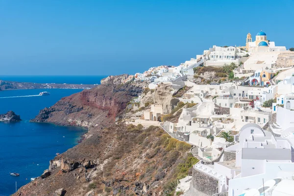 Panorama Van Oia Santorini Eiland Griekenland — Stockfoto