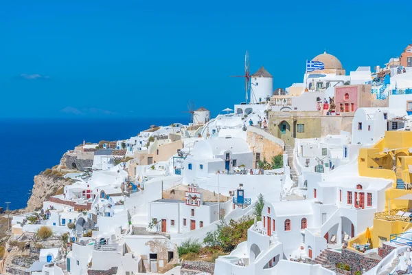 Populair Uitzicht Oia Dorp Santorini Eiland Griekenland — Stockfoto