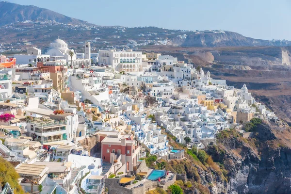 Panorama Thira Fira Santorini Greece — 스톡 사진