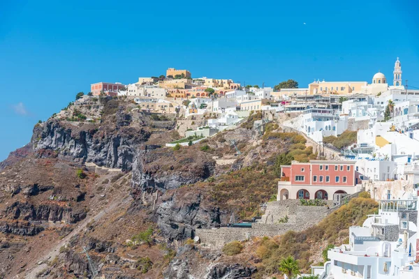 Firostefani Dorp Santorini Eiland Griekenland — Stockfoto