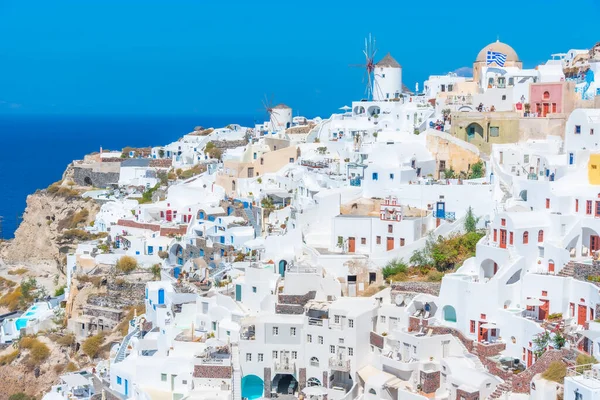 Популярний Вид Село Острові Санторіні Греція — стокове фото