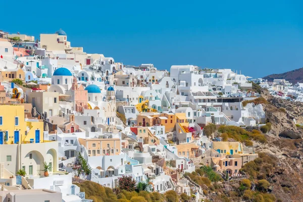 Panorama Van Oia Santorini Eiland Griekenland — Stockfoto