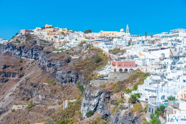 Yunanistan 'ın Santorini adasındaki Firostefani köyü