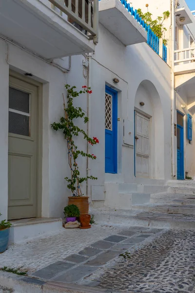 Белая Улица Старом Городе Миконос Греция — стоковое фото