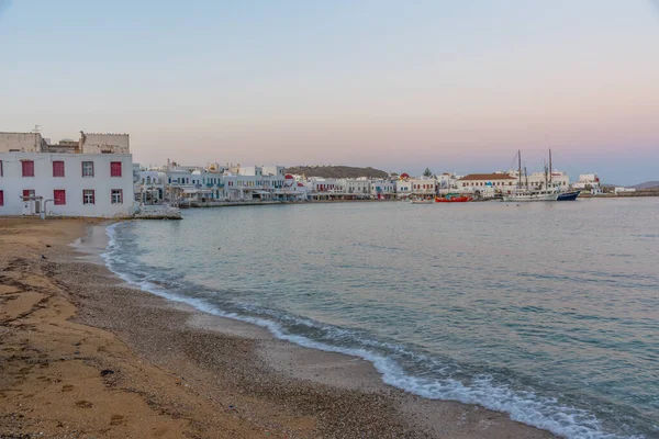 希腊Mykonos海滩景观 — 图库照片