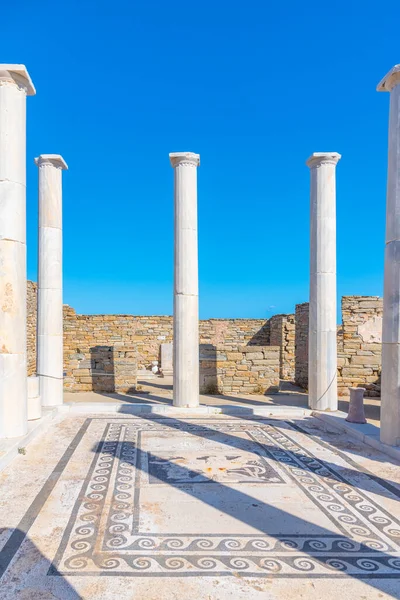 Древние Руины Острове Делос Греции — стоковое фото
