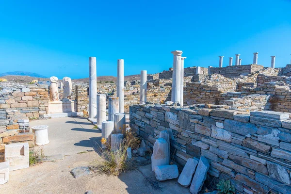Ancient Ruins Delos Island Greece — ストック写真