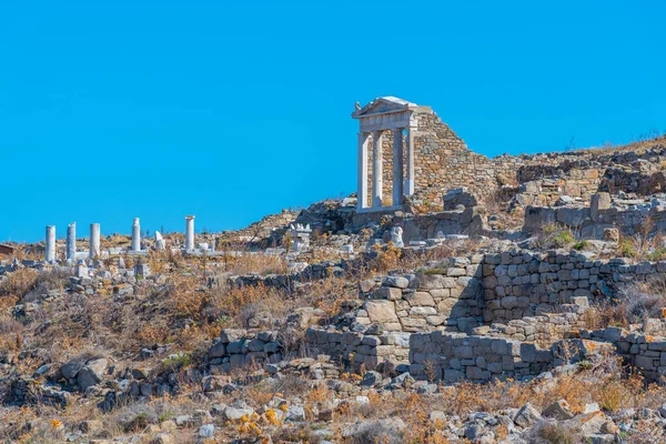 Templo Ísis Ruínas Antigas Ilha Delos Grécia — Fotografia de Stock