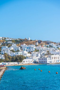 Mykonos 'un Yunanistan' daki manzarası