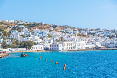 Mykonos 'un Yunanistan' daki manzarası