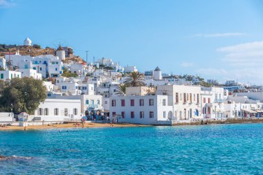 Mykonos 'un Yunanistan' daki manzarası