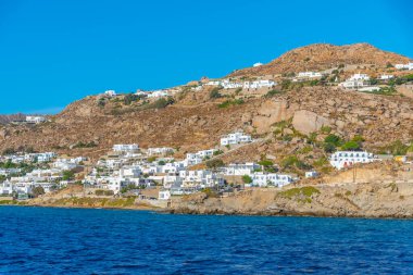 Mykonos 'un Yunanistan' daki manzarası
