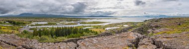 Icelan 'daki Thingvellir Ulusal Parkı' nın manzarası