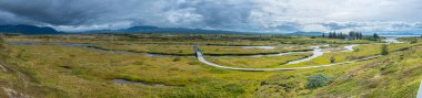 Icelan 'daki Thingvellir Ulusal Parkı' nın manzarası