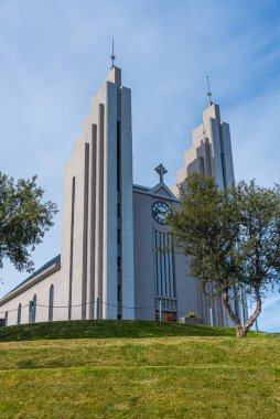 Akureyrarkirkja Kilisesi Akureyri, İzlanda