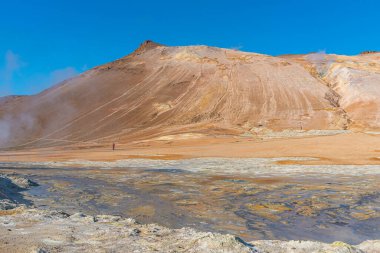 Hver, İzlanda 'da fümeroller ve çamur havuzları