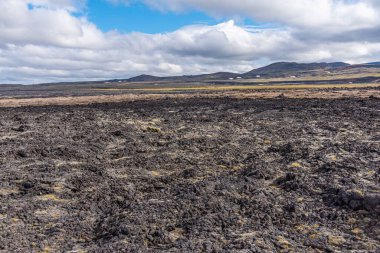 İzlanda 'daki Leirhnjukur' da Krafla lav tarlaları