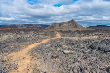 İzlanda 'daki Leirhnjukur' da Krafla lav tarlaları