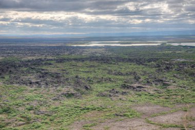 İzlanda 'da bulunan Dimmuborgir lav alanı