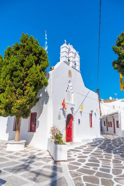 Kleine Kirche Der Altstadt Von Mykonos Griechenland — Stockfoto