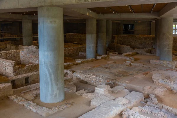 Ancient Ruins Acropolis Museum Athens Greece — Stock Photo, Image