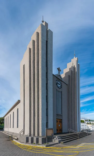 Akureyrarkirkja Church Akureyri Icelan — стокове фото