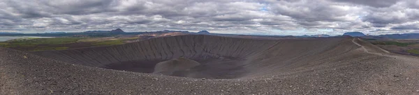 Κρατήρας Του Ηφαιστείου Hverfjall Στην Ισλανδία — Φωτογραφία Αρχείου
