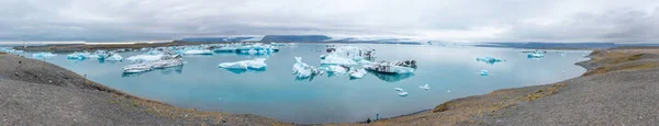 Floating Icebergs Jokulsarlon Lagoon Icelan — 스톡 사진