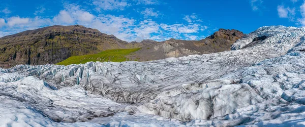 Svinafellsjkull Gletsjer Ijsland Tijdens Zonnige — Stockfoto