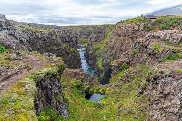 Vue Canyon Kolugljufur Sur Islande — Photo