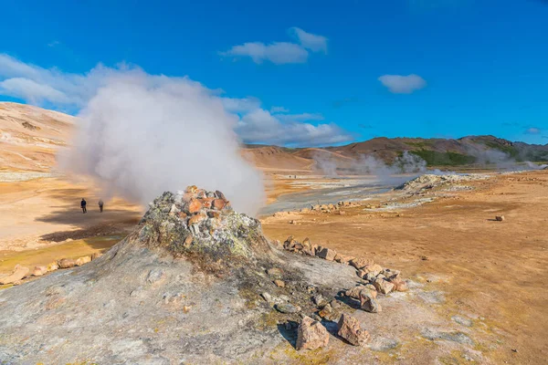 Fumarole Iszap Medencék Hverirben Izlandon — Stock Fotó