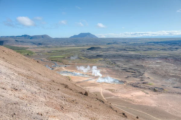 Hver, İzlanda 'da fümeroller ve çamur havuzları