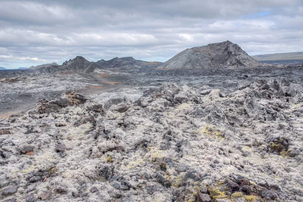 아이슬란드의 레이앙 주쿠에 크라플라 용암산지 — 스톡 사진