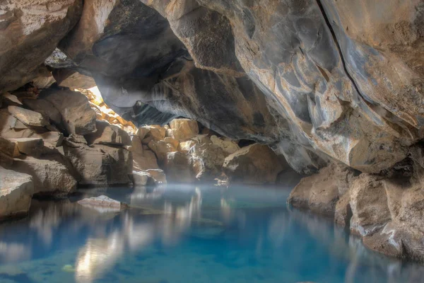 View Grotagja Cave Iceland — стоковое фото