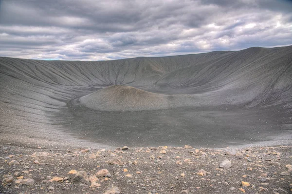 Crater of Hverfjall volcano on Iceland