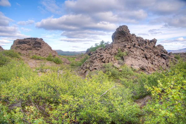 Dimmuborgir Lavaveld Gelegen Ijsland — Stockfoto